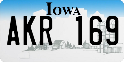 IA license plate AKR169