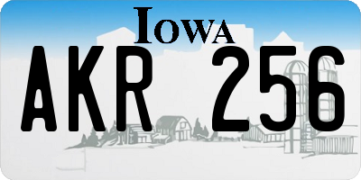 IA license plate AKR256