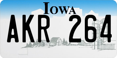 IA license plate AKR264