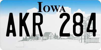 IA license plate AKR284