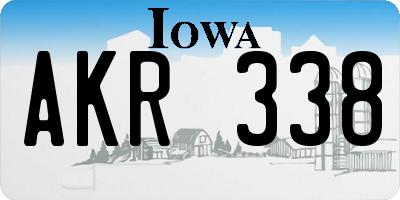 IA license plate AKR338