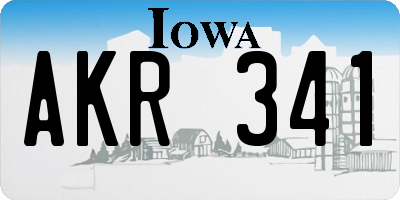 IA license plate AKR341