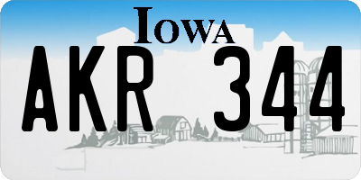 IA license plate AKR344