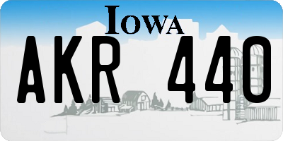 IA license plate AKR440