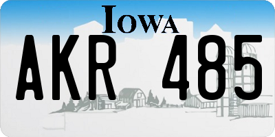 IA license plate AKR485
