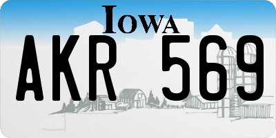 IA license plate AKR569