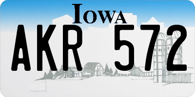 IA license plate AKR572