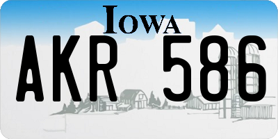 IA license plate AKR586