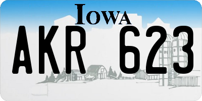 IA license plate AKR623
