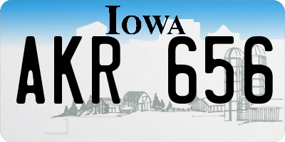 IA license plate AKR656