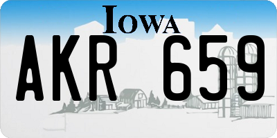 IA license plate AKR659