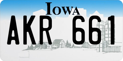IA license plate AKR661