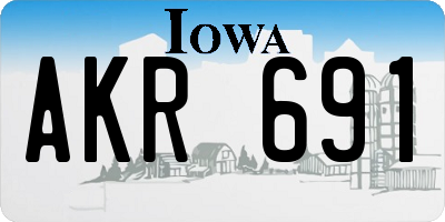 IA license plate AKR691