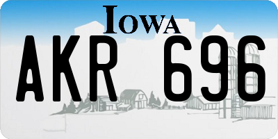 IA license plate AKR696
