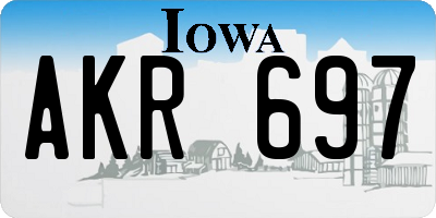 IA license plate AKR697