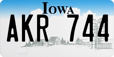 IA license plate AKR744