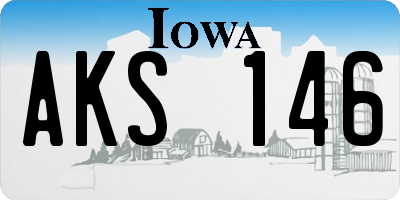 IA license plate AKS146