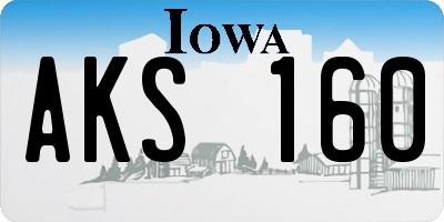 IA license plate AKS160