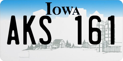 IA license plate AKS161