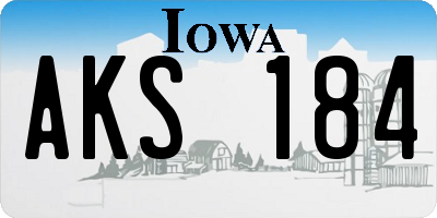 IA license plate AKS184