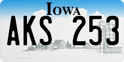 IA license plate AKS253