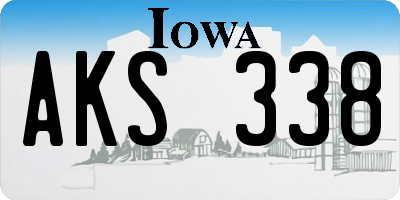 IA license plate AKS338