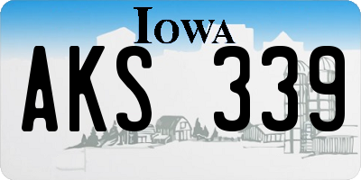 IA license plate AKS339