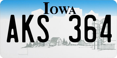 IA license plate AKS364