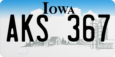 IA license plate AKS367