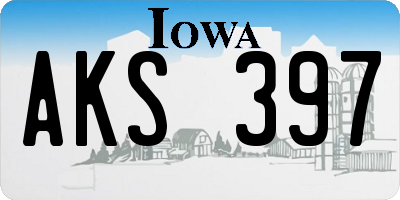 IA license plate AKS397