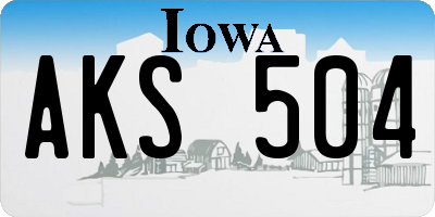 IA license plate AKS504