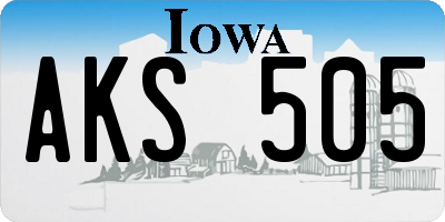IA license plate AKS505