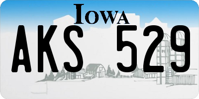 IA license plate AKS529