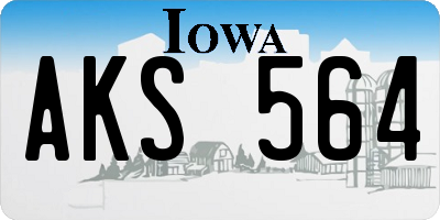 IA license plate AKS564