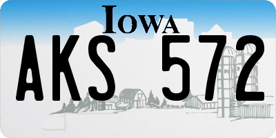 IA license plate AKS572