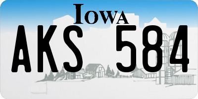 IA license plate AKS584
