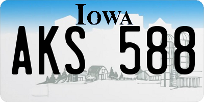 IA license plate AKS588