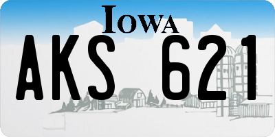 IA license plate AKS621