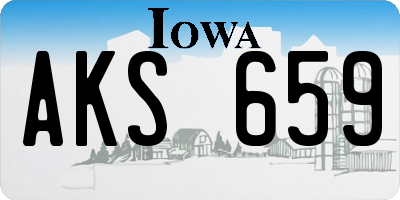 IA license plate AKS659