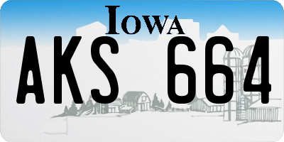 IA license plate AKS664