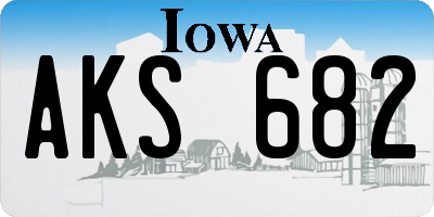 IA license plate AKS682