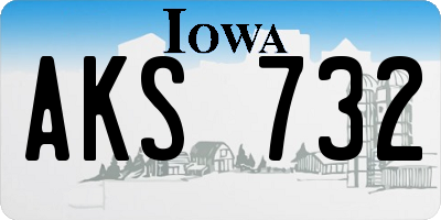 IA license plate AKS732