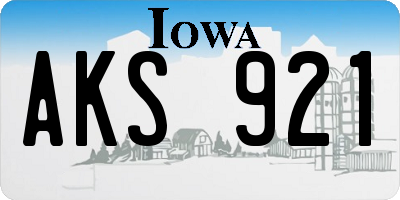 IA license plate AKS921