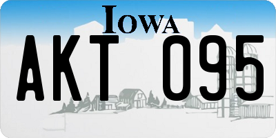 IA license plate AKT095
