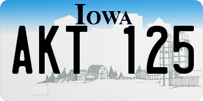 IA license plate AKT125