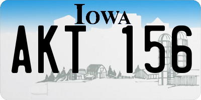 IA license plate AKT156