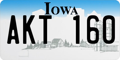 IA license plate AKT160