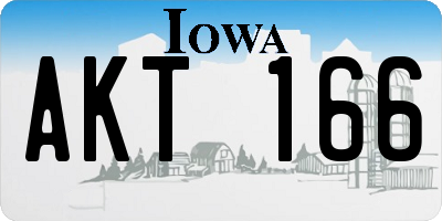 IA license plate AKT166