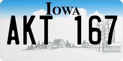 IA license plate AKT167