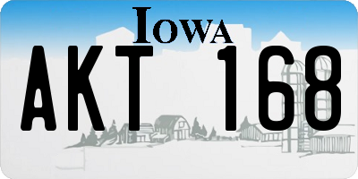 IA license plate AKT168